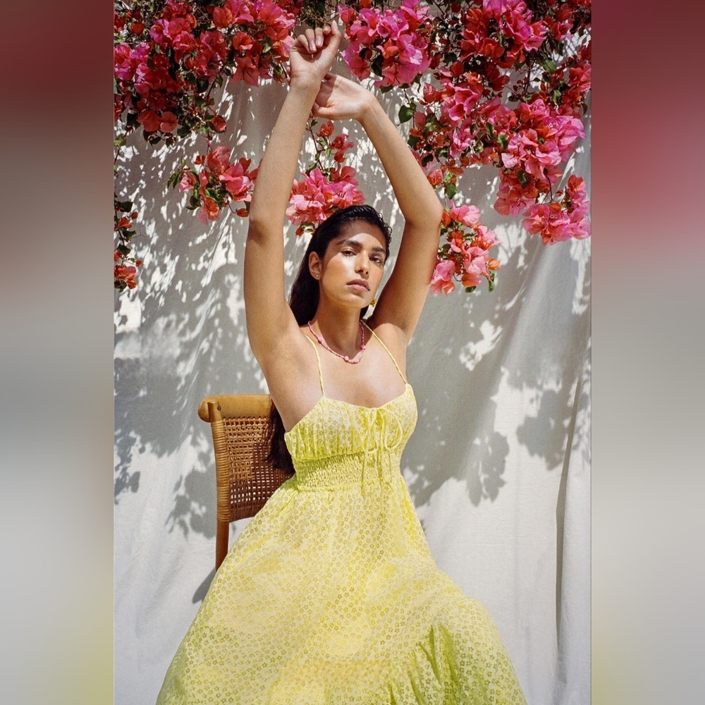 Urban Outfitters Yellow Reina‎ Maxi Dress in Yellow